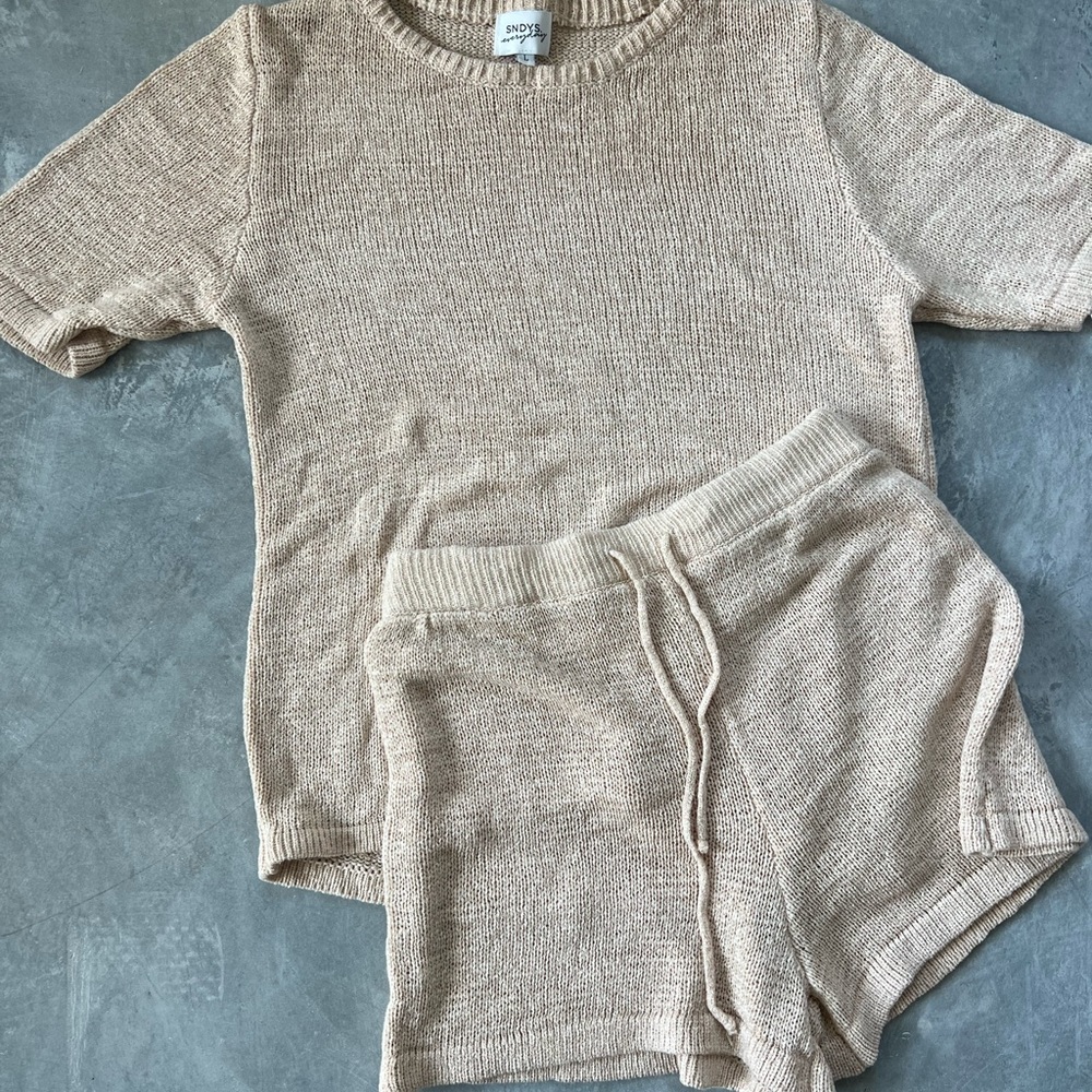 Beige Knit Set
